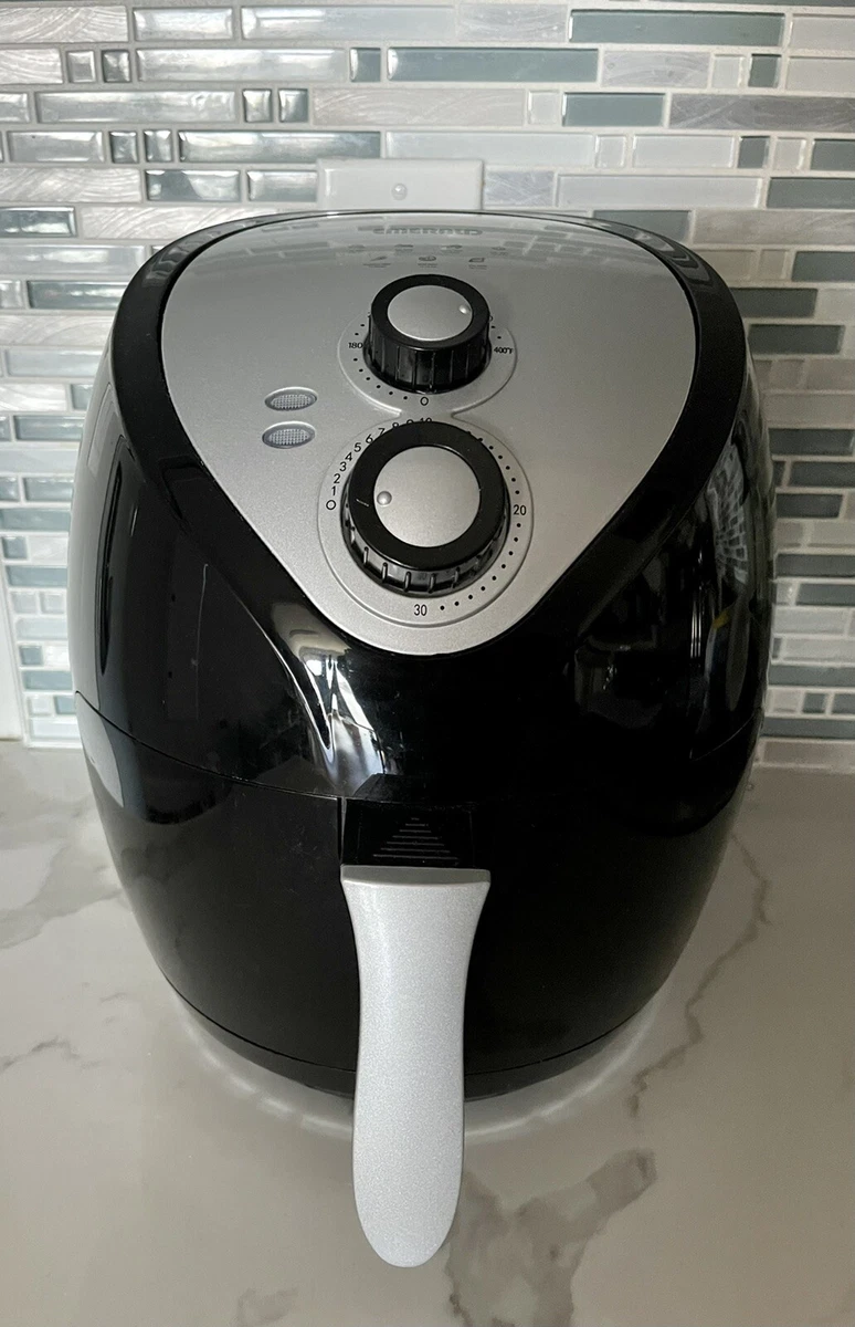 Emerald - 4L Analog Air Fryer - Black