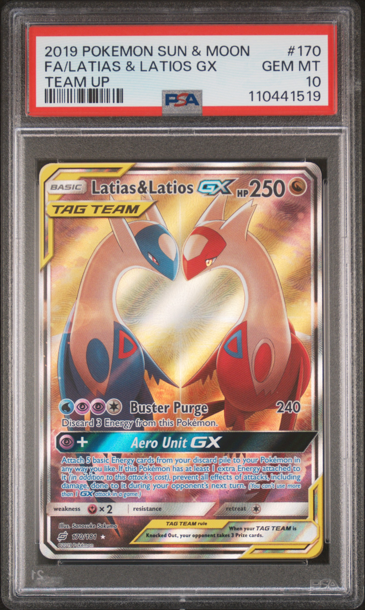 ポケモンカード英語版Latias &amp; Latios GX UR170/181 Pokemon Latias&Latios GX 170/181 Gold Metal Card Collectible