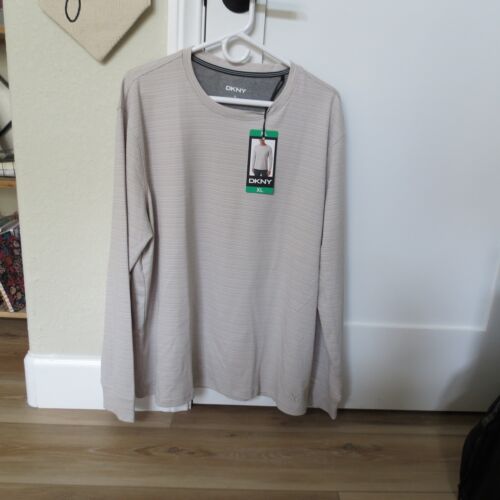 DKNY Long Sleeve Shirt, NEW!, Size XL, Light Gray - Photo 1 sur 4