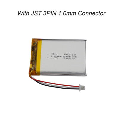 3.7V 1200mAh 4.44Wh Lipo Battery 603450 NTC Thermistor 3Pin JST-SH 1.0mm For GPS