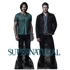 SAM & DEAN WINCHESTER Supernatural Ackles CARDBOARD CUTOUT Standup Standee F/S
