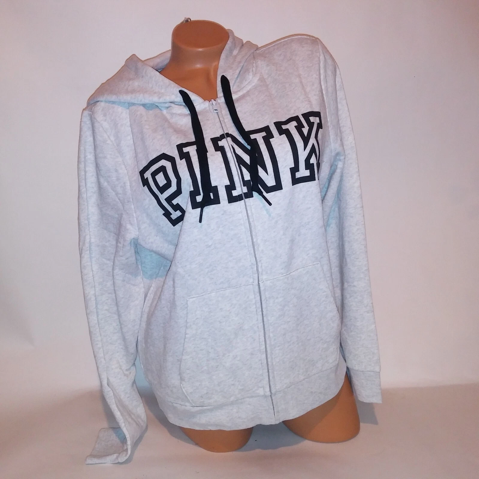 UNDERCOVER Felpa Victoria Secret ROSA con cappuccio XL grigia nera logo full zip manica lunga nuova
