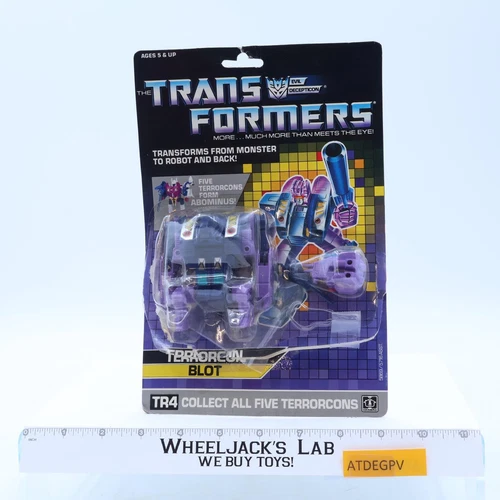 Blot 100% Complete W/CARDBACK & BUBBLE 1987 Vintage G1 Transformers Figure