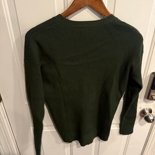 Hatch The Ribbed Knit Cardigan Maternity Olive Green Size 2 Medium Pregnancy - Picture 8 of 8