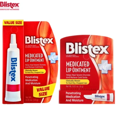 Blistex Medicated Lip Ointment for Cold Sores Dry & Chapped Lip Relief Cream 10g