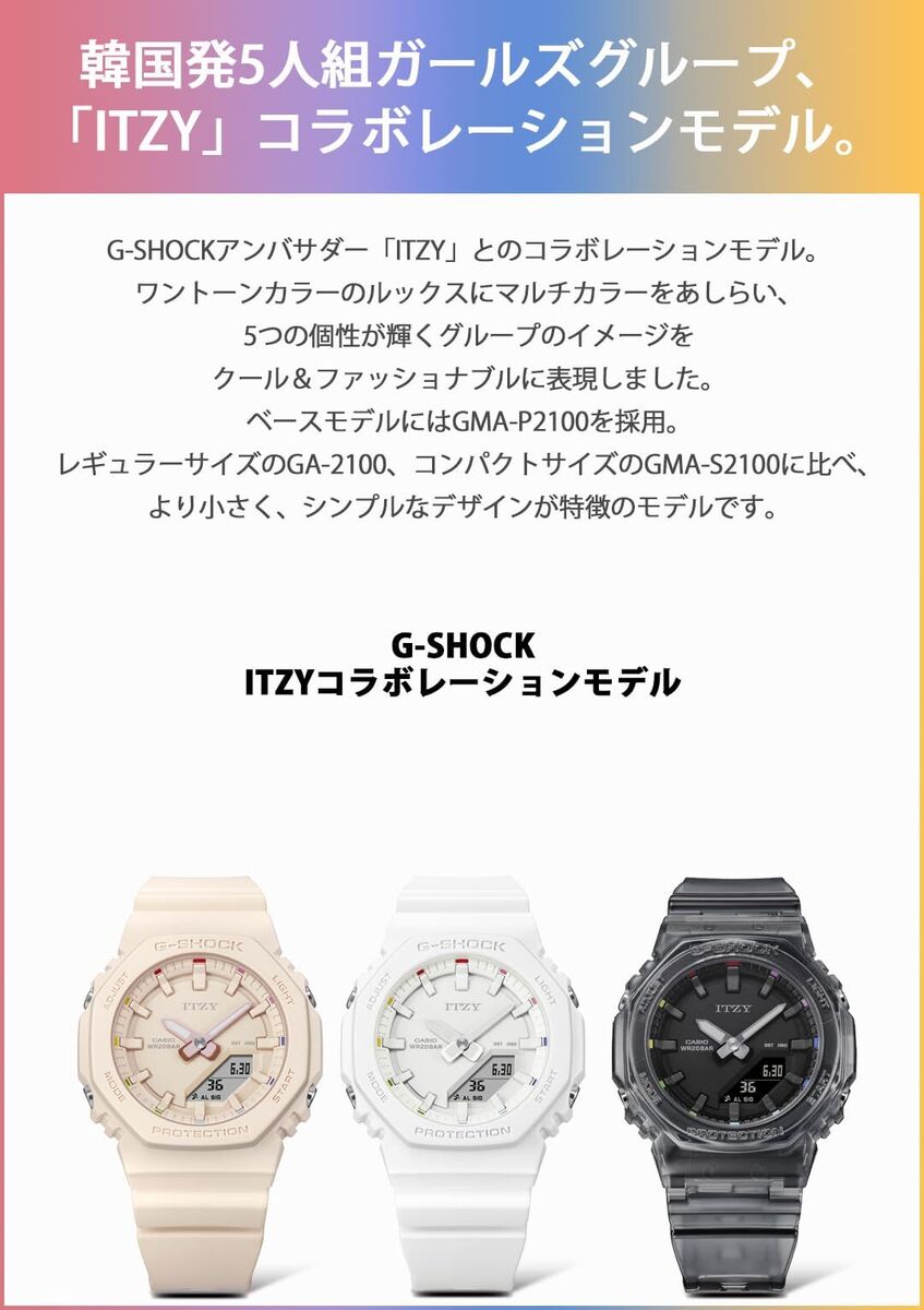 CASIO G-SHOCK GMA-P2100IT-7AJR White ITZY Collaboration CASIO G-SHOCK GMA-P2100IT-7AJR White ITZY Collaboration