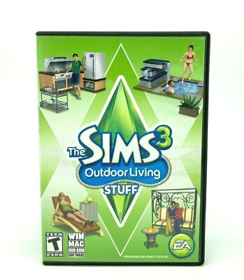 Sims 3: Outdoor Living Stuff (Windows/Mac, 2011) In great shape!
