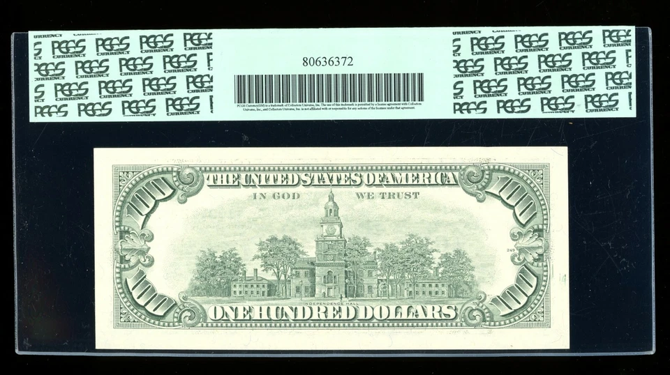 DBR 1993 $100 FRN Chicago Fr. 2174-G PCGS 58 PPQ Serial G14193442A - Image 2 of 2