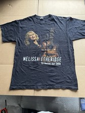 Vintage Melissa Etheridge Revival Tour 2008 Y2K T Promo Concert Tee Guitar (A40)