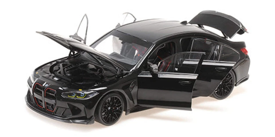 Minichamps 2023 BMW M3 CS (G80) Black Metallic 1:18 110023502 - Image 3 of 4