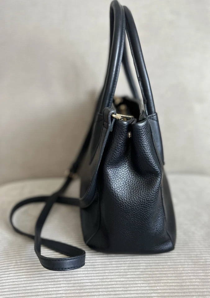 A New Day - Black Faux Leather Satchel Shoulder Bag/crossbody Adjustable Strap - Image 4 of 4