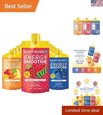 Clean Energy Smoothies - 100mg Caffeine, Gluten-Free, Zero Added Sugar, 12/4.2oz