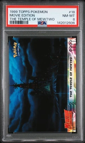 1999 TOPPS POKEMON THE MOVIE EDT THE TEMPLE OF MEWTWO #18 MOVIE EDITION PSA 8