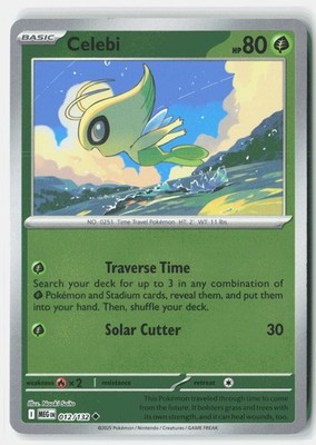 Celebi Reverse Holo Uncommon ME01: Mega Evolution 012/132 NM