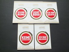 Sticker Serie Luky Strike - 5 Stk - ca. 80er Sammlerobjekt