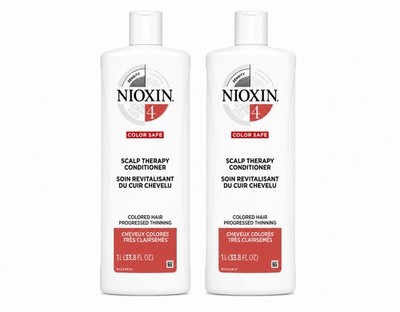 Nioxin System 4 Scalp Therapy Conditioner Duo 33.8 Fl Oz Color Safe Hair
