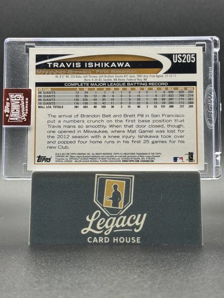 2023 Topps Archive Signature Series Travis Ishikawa - Image 2 of 2