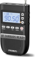 J-618 Portable Radio AM FM to Bluetooth Earphone, as Bluetooth Speaker, 2000Mah