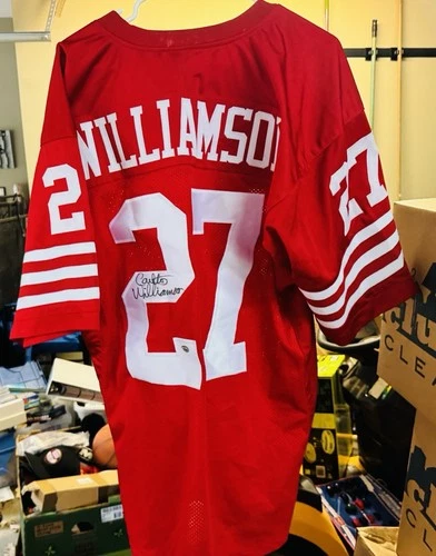 San Francisco 49ers NFL Custom Vintage Carlton Williamson Autographed Jersey COA