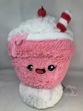 Squishable Pink Milkshake Plush 19" Large Cup Sundae Cherry Straw Sprinkles Toy