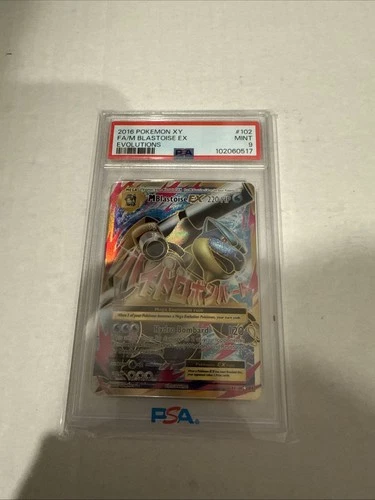 2016 POKEMON XY EVOLUTIONS #102 FULL ART/M BLASTOISE EX PSA 9