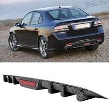 Carbon Look Rear Bumper Diffuser Lip Splitter Body Shark Kits For Saab 9-3 9-5