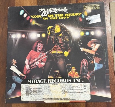 Whitesnake Live in the Heart of the City Vinyl LP PROMOTIONAL COPY STAMP
