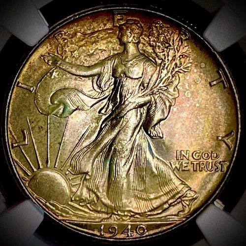 1940 Walking Liberty Half Dollar from the Philadelphia Mint, Graded MS66+ Ngc