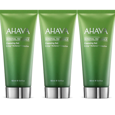 Lot of 3 Ahava Mineral Radiance Cleansing Gel 3.4 oz Sealed