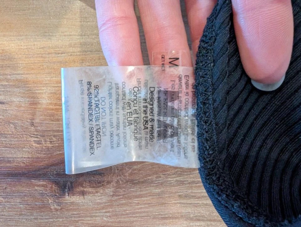 Minimale Animale Women's Bikini Bottoms Size M Black ribbed triangle top - Image 4 of 4