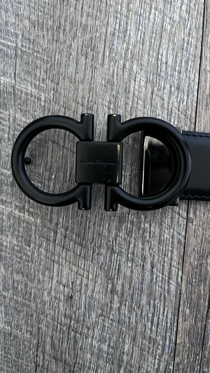 Salvatore Ferragamo Black Leather Belt size 75 or 32” Gancini Buckle Ferragamo Leather Belt | Black | FARFETCH main image 4