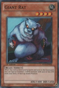 Giant Rat - YS11-EN012 - Common - 1st Edition x3 - Moderately Played