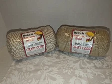 Bonnie Macrame Braid 6mm 100 Yd Each - Pearl And Oatmeal Pepperell Braiding Co