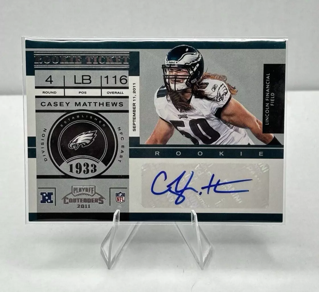 Casey Matthews trading card