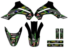 2021-2025 KLX 140 R RL PODIUM Black Senge Graphics Kit Compatible with Kawasaki