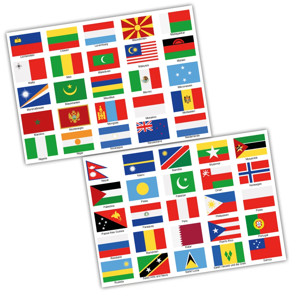 200 Länderfahnen Flaggen Aufkleber Set "XXL Weltweit" Fahrrad Auto Motorrad R108 - Bild 3 von 4