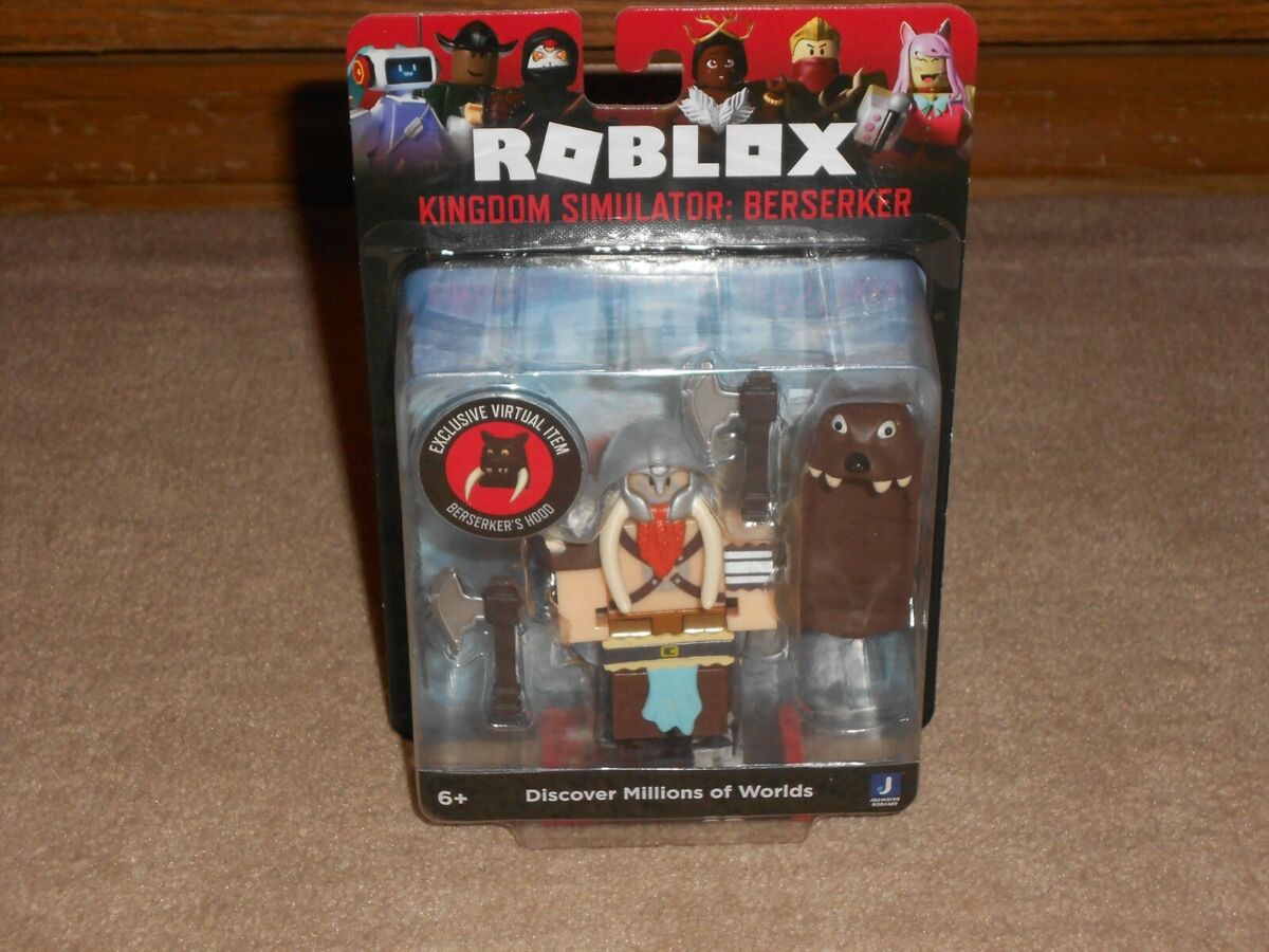 New Roblox Kingdom Simulator Berserk Figure - With Exclusive Virtual Item,  New