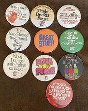 Lot Of 10 Miscellaneous Pizza Hut Buttons Pinbacks C