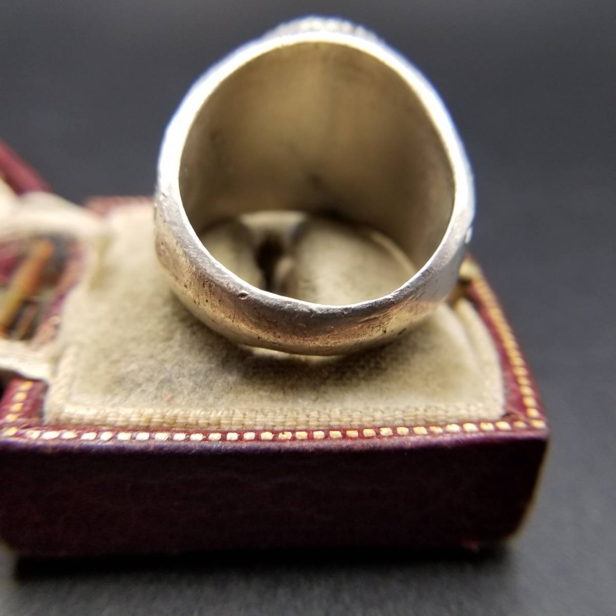 US Army Chemical Corps Signet Vintage 925 Silver Ring Blue US Army Chemical Corps Signet Vintage 925 Silver Ring Blue