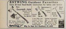 1968 Print Ad Estwing Camper's, Sportsman's Axes & Rock Pick Rockford,Illinois