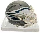 MICHAEL VICK SIGNED PHILADELPHIA EAGLES GRAY MINI HELMET BECKETT WITNESS COA