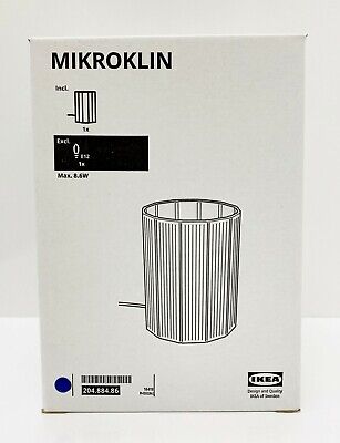 Ikea MIKROKLIN Table Lamp Textured Glass Blue 9 Ikea MIKROKLIN Table Lamp Textured Glass Blue 9