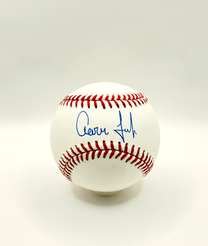 AARON JUDGE SIGNED NEW YORK YANKEES AUTOGRAPHED ROMLB BASEBALL STEINER COA