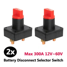 2PCS 300A Battery Isolator Switch Disconnect Power Cut Off Car Boat Truck RV.