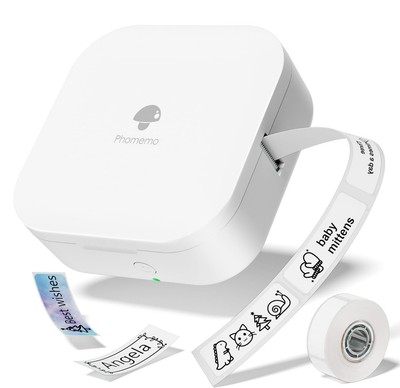 Bluetooth Etikettendrucker Thermodrucker Drahtlos Mini Aufkleber Drucker Tragbar