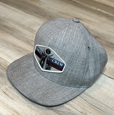 Salty Crew Chasing Tail Hat Heather Gray SnapBack Cap Tuna Fish Trucker