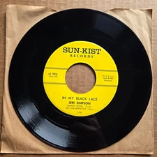 JERI SIMPSON In My Black Lace/Sugar Sun-Kist Sultry Sexy Jazz Vocal 45 RARE