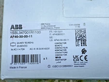 ABB AF40-30-00-11 Contactor 3-Pole 60A 40HP 24-60VAC/20-60VDC Control AF40300011