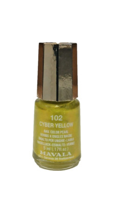 MAVALA 5 ml Mini Nagellack Pearl Cyber Yellow Gelb 102 High Gloss & Volume