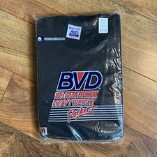 VTG. BVD Men’s Heavyweight Cotton Short Sleeve Pocket T-Shirt Black XXXL 3XL NOS